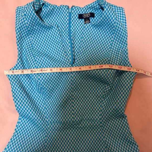 Chaps Teal and White dress - Picture 11 of 13